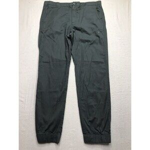 MACK WELDON Jogger Pant ACE Men 36x29 Green Drawstring Elastic Waist Cuffs